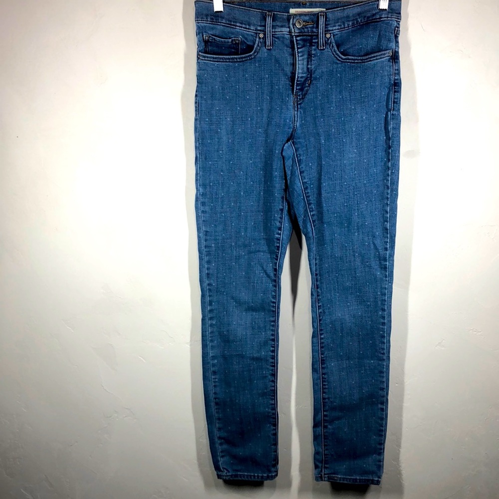 Levi’s 311 Shaping Skinny polka dot jeans size 28